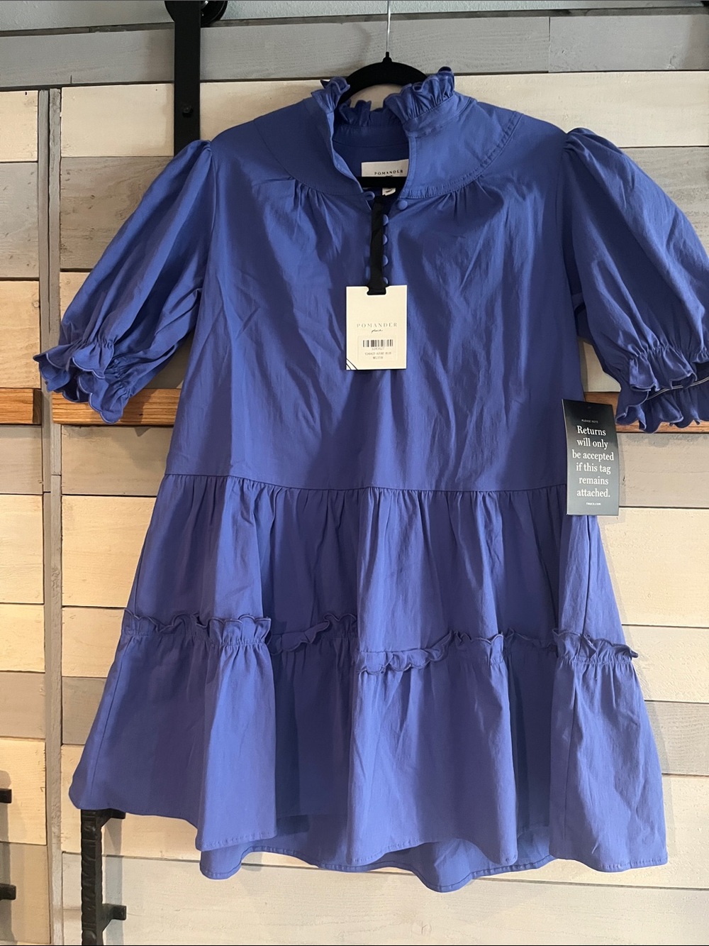 Tuckernuck Pomander Place Puff-Sleeve Tiered Mini Dress - Picture 6 of 8